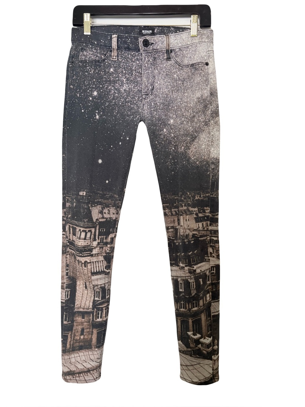 Hudson Nico Versailles Jeans Cityscape Galaxy Stars NWOT Skinny Sz 27 USA